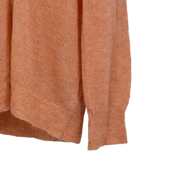 NWT J Crew Size Large Dusty Peach Kid Mohair/Polyamide V-Neck Boyfriend Cardigan - Picture 7 of 13